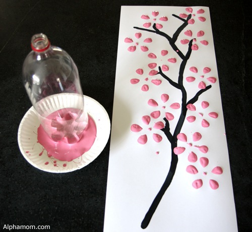 Dollar Store Crafts » Blog Archive » Make Easy Cherry Blossom Art