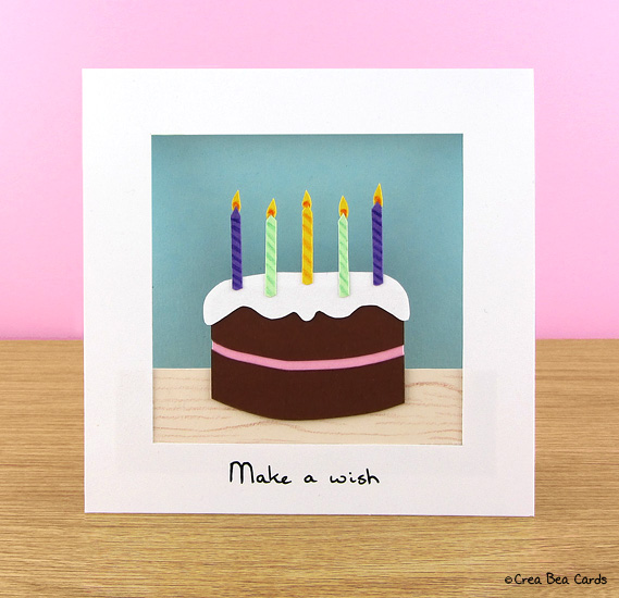 Diy chocolate cake birthday card