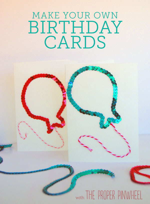 Diy sequins balloon cards
