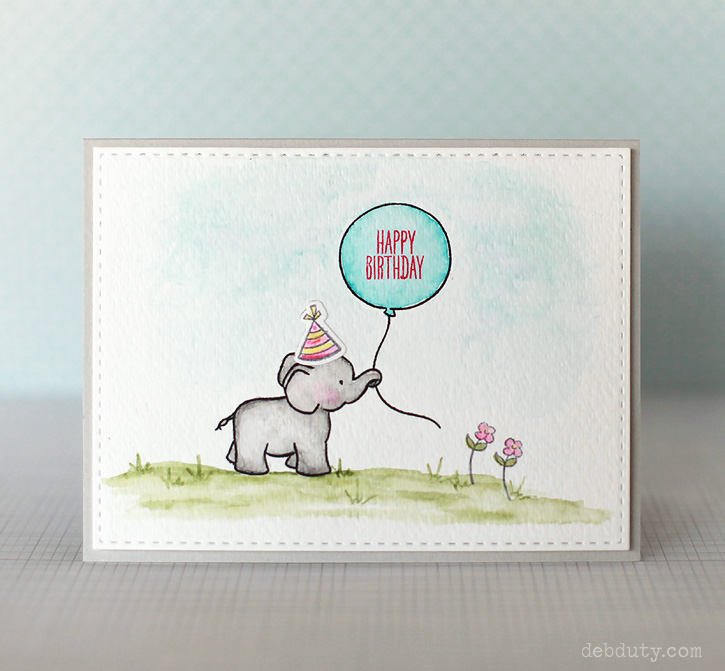 Happy birthday elephant card diy