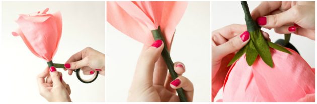 Как сделать из бумаги розу: оформление
