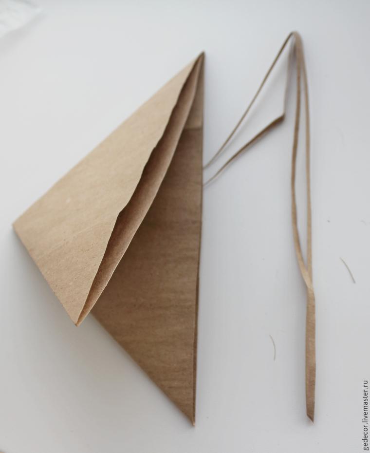 Как за 15 минут сделать коробочку из крафт-бумаги в технике оригами, фото № 10