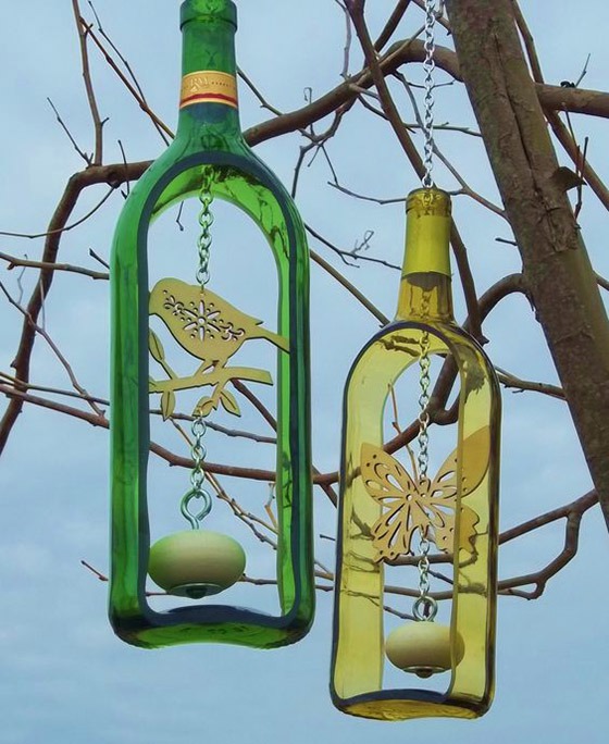 Игра в бутылочку: 40 необычных способов применения стеклянных бутылок в декоре, фото № 39