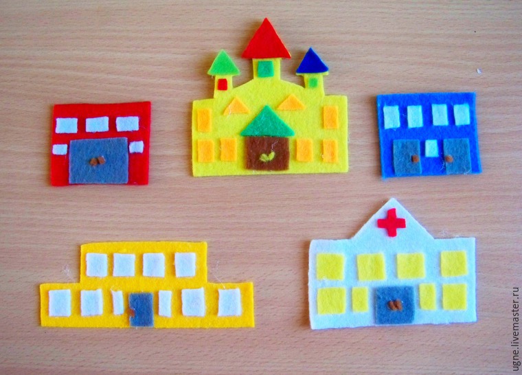Строим домик-городок из фетра, фото № 15