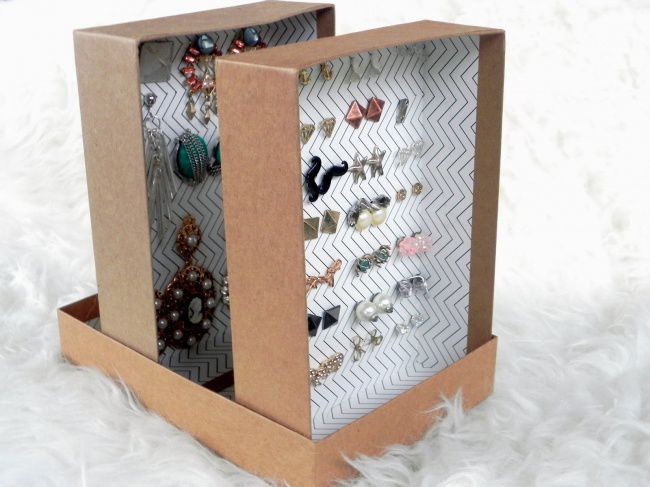 10 простых идей, как превратить обычную картонную коробку в полезную вещь для дома, фото № 7