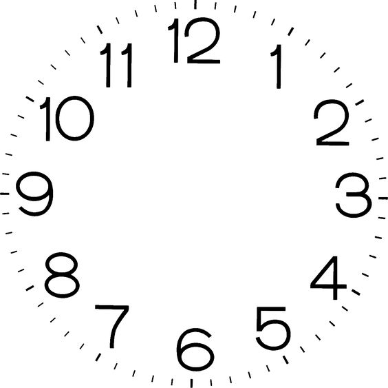 Циферблат часов шаблон распечатать для детей   интересные картинки (23 штуки) (13)
