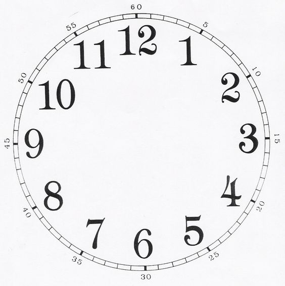 Циферблат часов шаблон распечатать для детей   интересные картинки (23 штуки) (2)