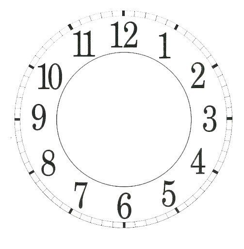Циферблат часов шаблон распечатать для детей   интересные картинки (23 штуки) (6)