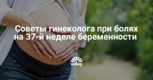 37 неделя беременности болит живот как при месячных
