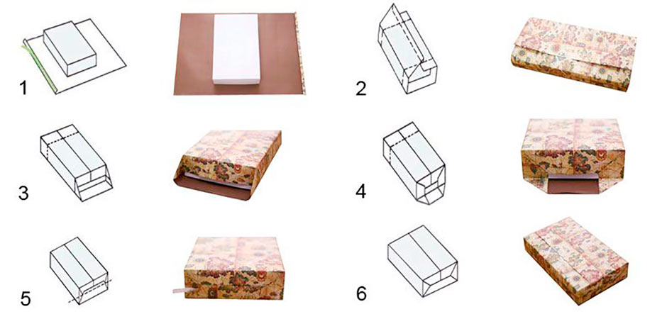 Как упаковать коробку в подарочную бумагу длиной формы пошагово