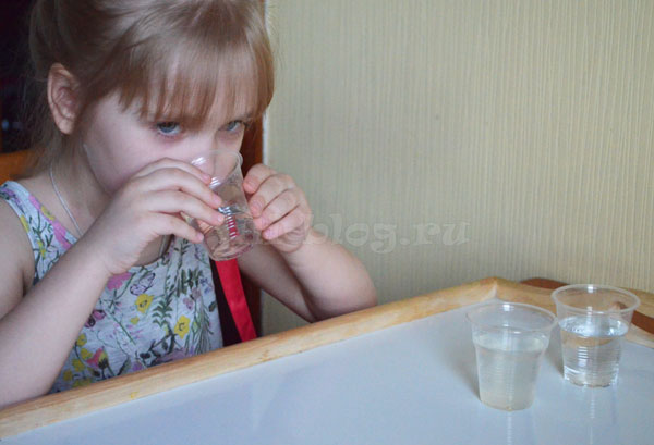 Опыты с водой для детей