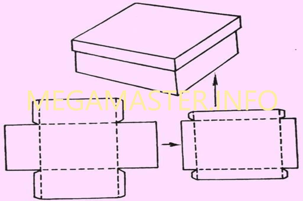 Схема первой коробки со сьемной крышкой