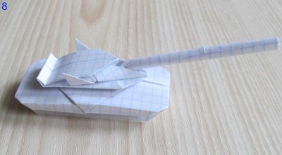 готовый абрамс танк оригами