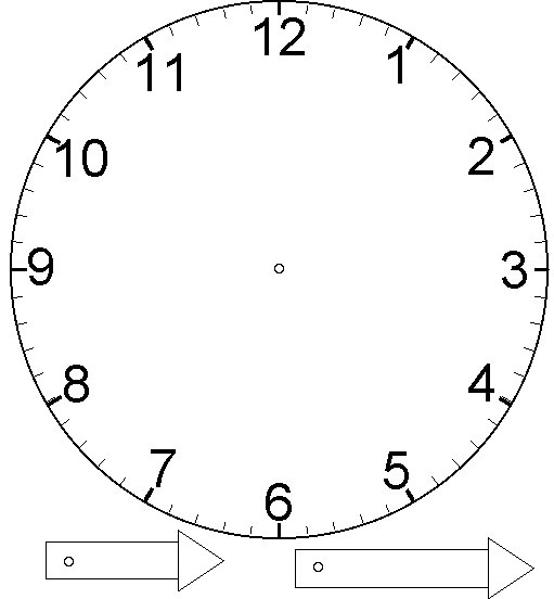 Картинка часы циферблат для детей 003