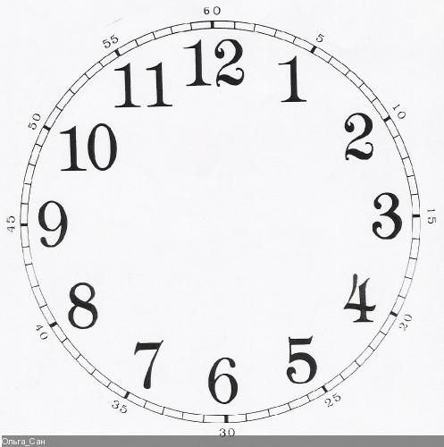 Картинка часы циферблат для детей 005