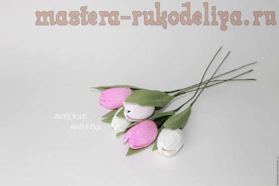 Мастер-класс по букетам из конфет: Тюльпаны с Рафаэлло