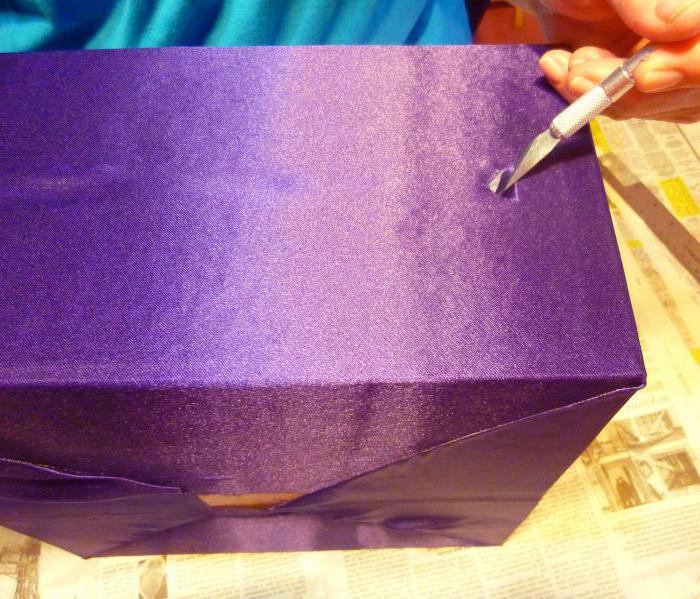 Как обклеить коробку цветной бумагой