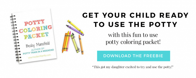 link to potty coloring packet for potty training a 2 year old